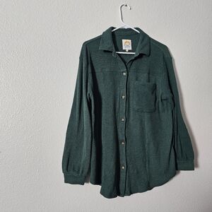 C&C California Green Button-Up Shirt Sz M